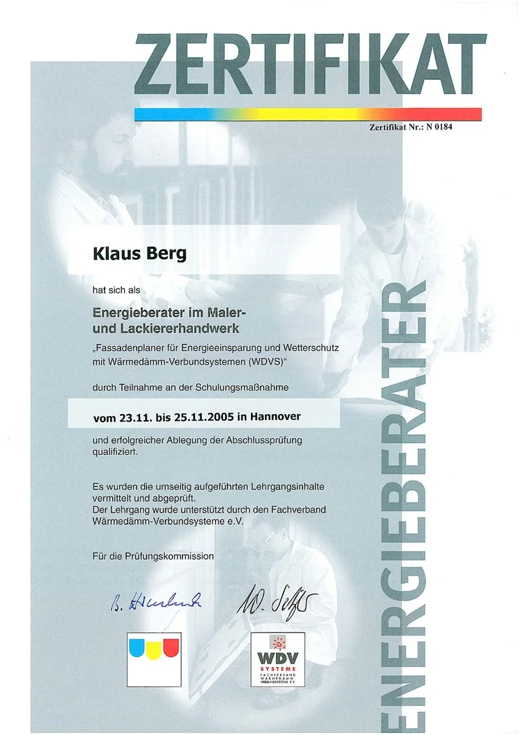 Zertifizierter Energieberater