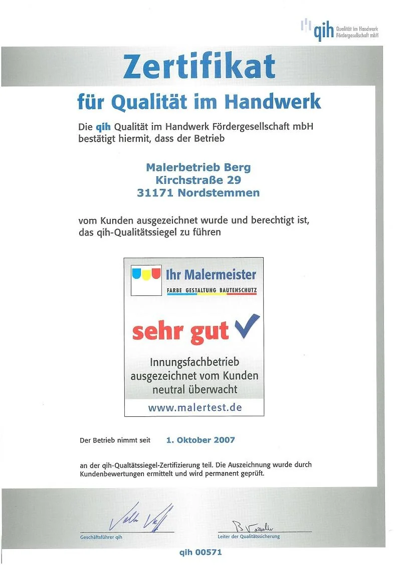 Qualität im Handwerk